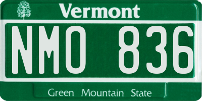 VT license plate NMO836