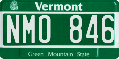 VT license plate NMO846