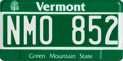 VT license plate NMO852