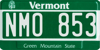 VT license plate NMO853