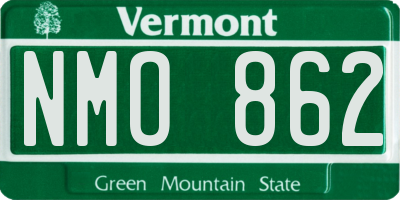 VT license plate NMO862