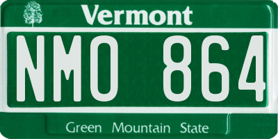 VT license plate NMO864