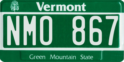 VT license plate NMO867