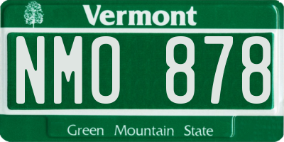 VT license plate NMO878