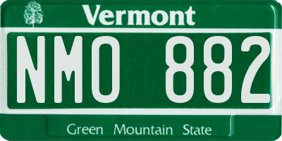 VT license plate NMO882