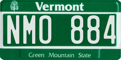 VT license plate NMO884