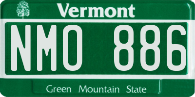 VT license plate NMO886