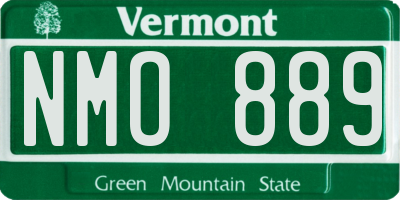 VT license plate NMO889
