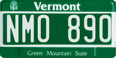 VT license plate NMO890