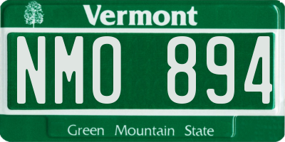 VT license plate NMO894