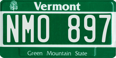 VT license plate NMO897