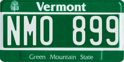 VT license plate NMO899