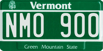 VT license plate NMO900