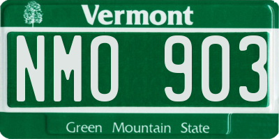 VT license plate NMO903