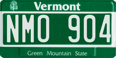 VT license plate NMO904