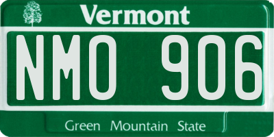 VT license plate NMO906