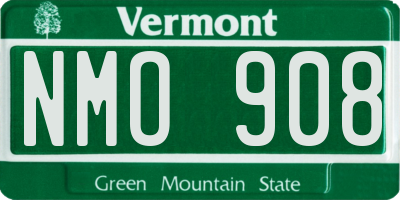 VT license plate NMO908