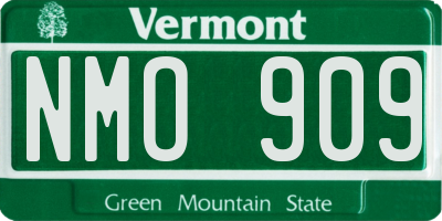 VT license plate NMO909