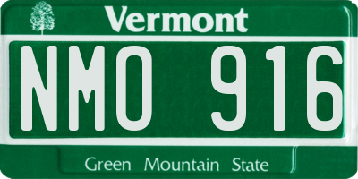 VT license plate NMO916