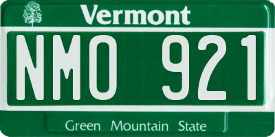 VT license plate NMO921