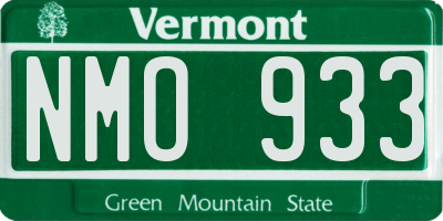 VT license plate NMO933