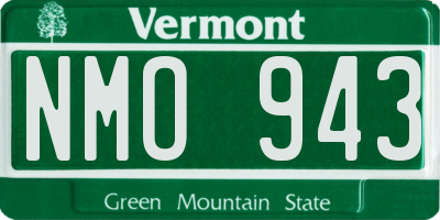 VT license plate NMO943