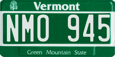 VT license plate NMO945