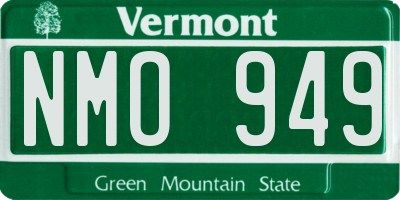 VT license plate NMO949