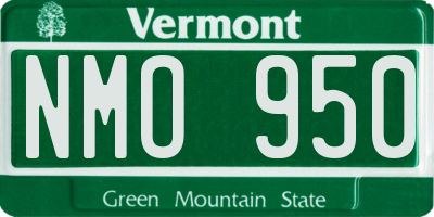 VT license plate NMO950