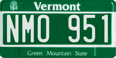 VT license plate NMO951