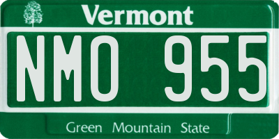 VT license plate NMO955
