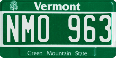 VT license plate NMO963