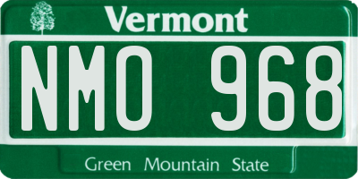 VT license plate NMO968