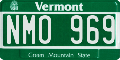 VT license plate NMO969