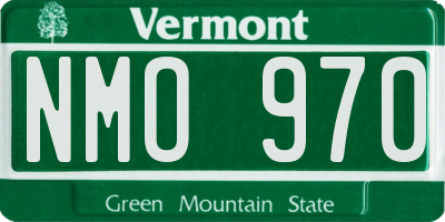 VT license plate NMO970
