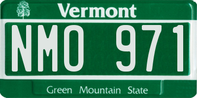 VT license plate NMO971