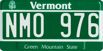 VT license plate NMO976