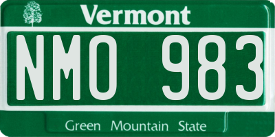 VT license plate NMO983