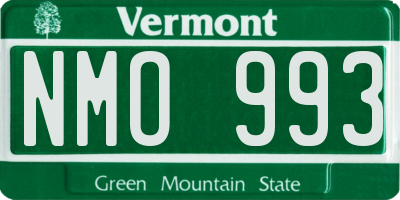 VT license plate NMO993