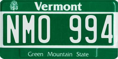 VT license plate NMO994