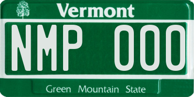 VT license plate NMP000