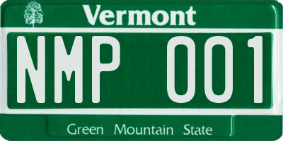 VT license plate NMP001