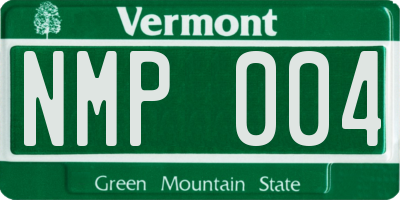VT license plate NMP004