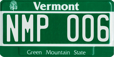 VT license plate NMP006