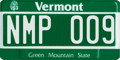 VT license plate NMP009
