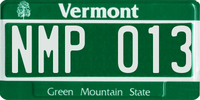 VT license plate NMP013