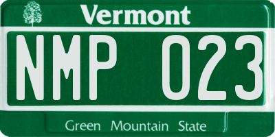VT license plate NMP023