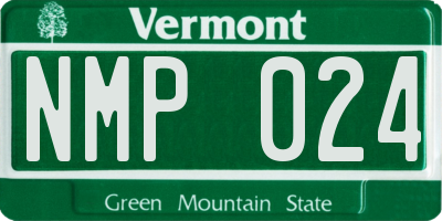 VT license plate NMP024