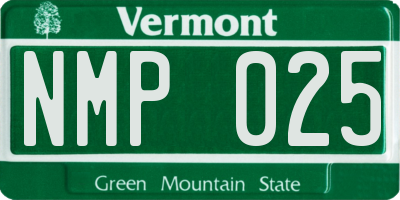 VT license plate NMP025