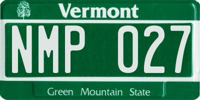 VT license plate NMP027